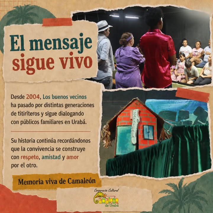 Los buenos vecinos: Un viaje cultural a través del teatro de títeres en Urabá